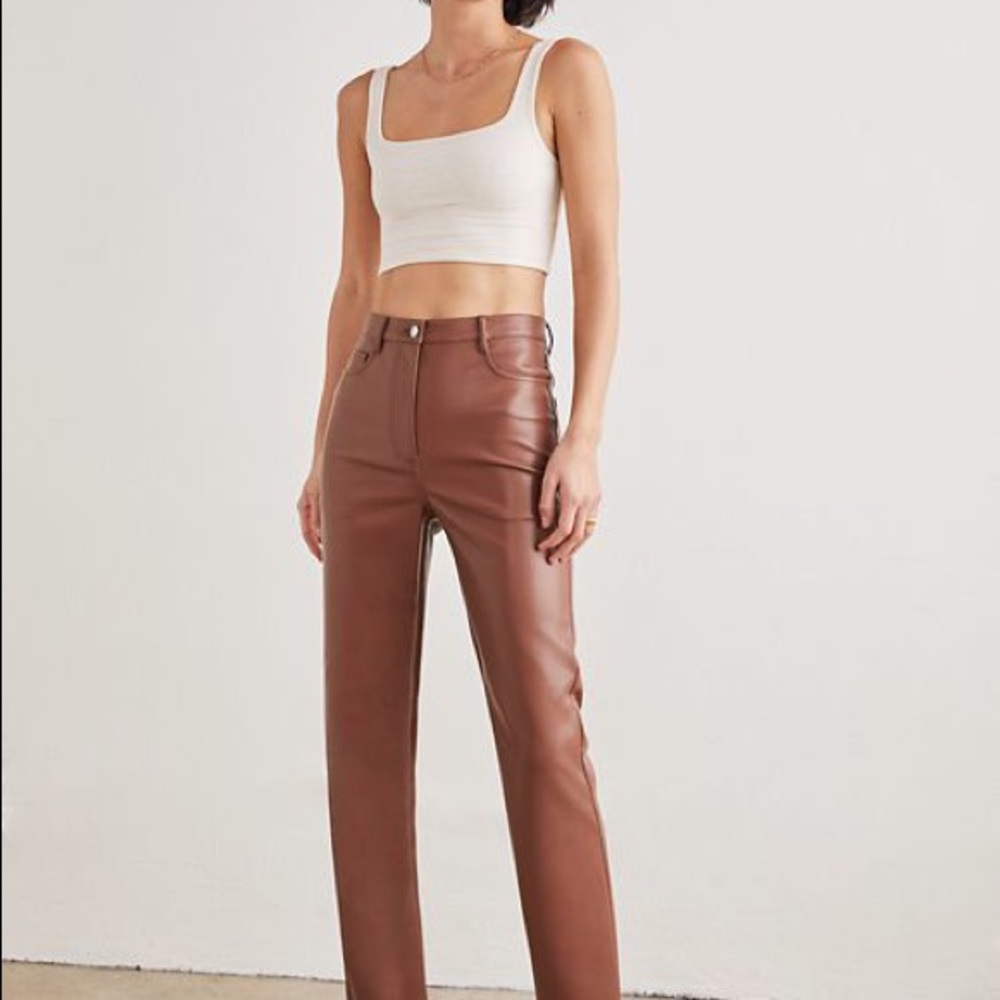 Aritzia Melina Wilfred Vegan Leather Pants